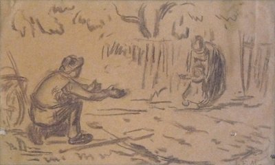 Forberedende undersøgelse af de første trin af Jean Francois Millet